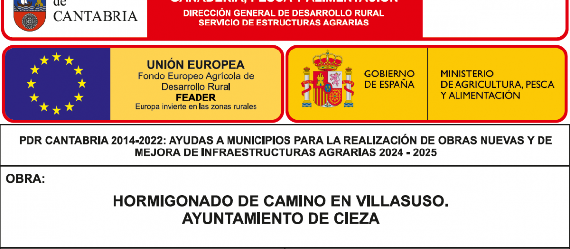 Ayudas a municipios para la realización de obras nuevas y mejora de infraestructuras agrarias
