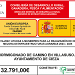 Ayudas a municipios para la realización de obras nuevas y mejora de infraestructuras agrarias