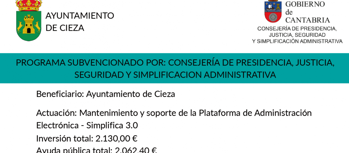 Mantenimiento y soporte de la Plataforma de Administracion Electronica - Simplifica 3.0