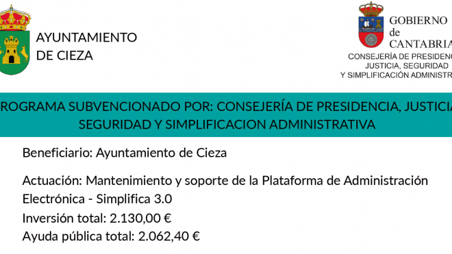 Mantenimiento y soporte de la Plataforma de Administracion Electronica - Simplifica 3.0