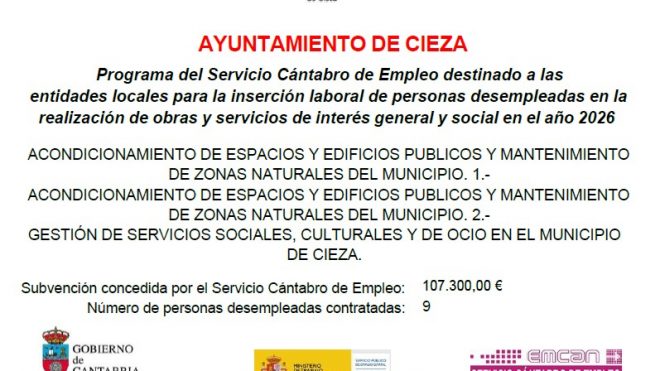 PROGRAMA CORPORACIONES LOCALES 2026