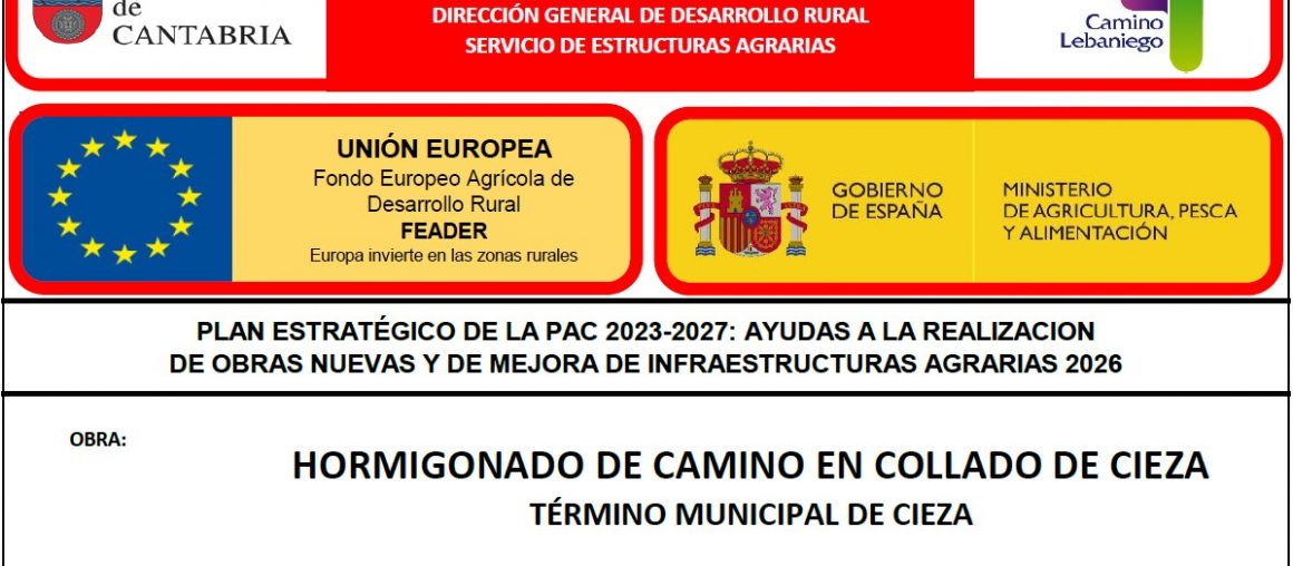 MEJORA DE INFRAESTRUCTURAS AGRARIAS 2026